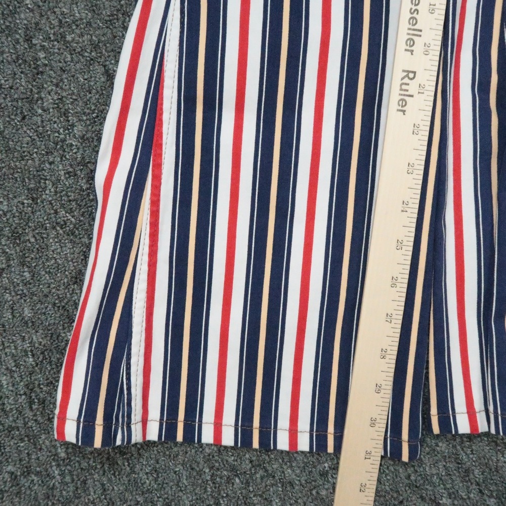 Wrangler Jeans Womens 30x32 Blue White Red Lainey Wilson Stripe Bell Bottom Wide - Picture 9 of 12